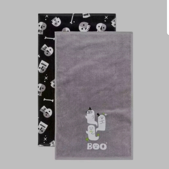 2 Pack Kitchen Towels, Hyde and Eek, 100% Cotton Hand Towels - Picture 2 of 3